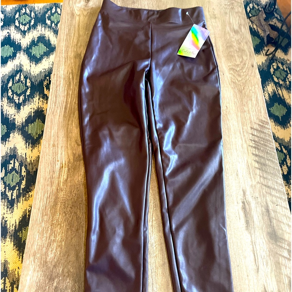 Brown womens skinny leg pants small